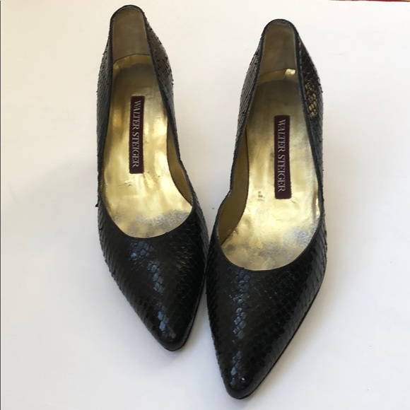 Walter Steiger Shoes Color Black size 51/2B. Italy - Picture 2 of 8